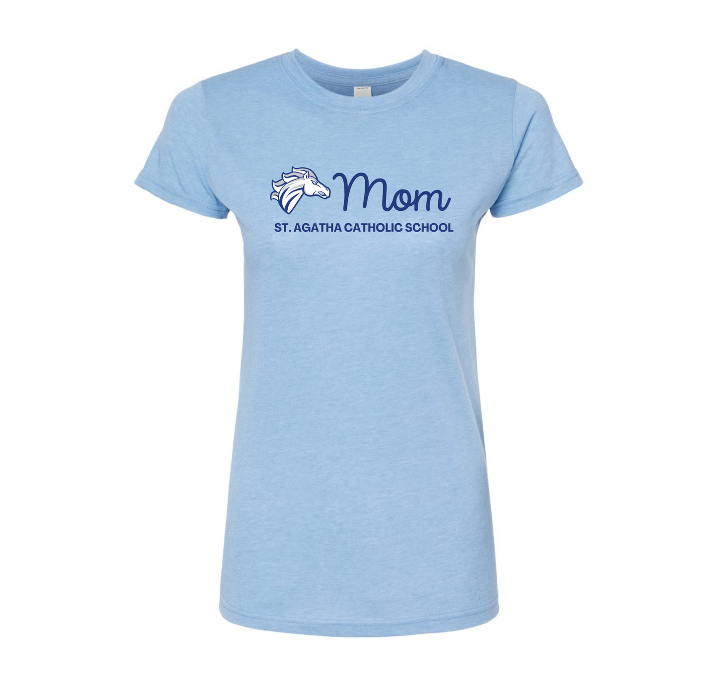 St. Agatha Mom T-Shirt, Light Blue