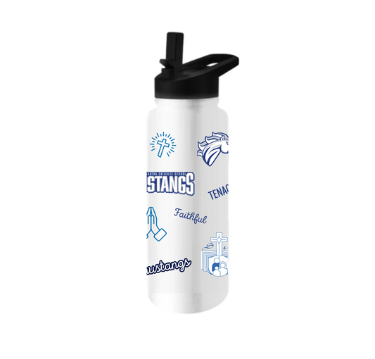 St. Agatha 34 oz. Powdercoat Quencher Water Bottle