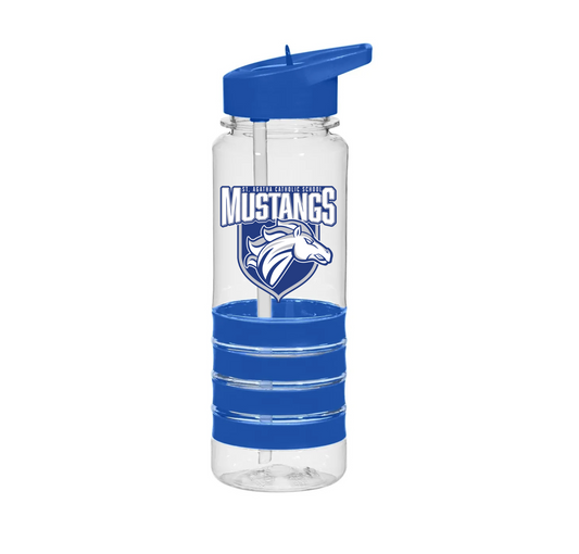 24 oz. Mustangs Gripper Bottle with Straw