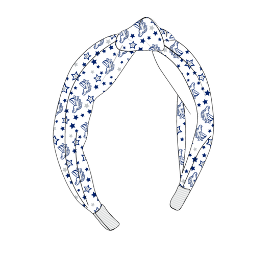 Mustangs Logo Top-Knot Headband